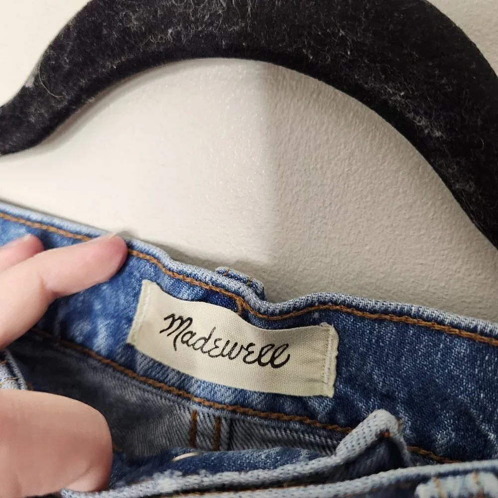 MADEWELL Denim Distressed Relaxed Shorts